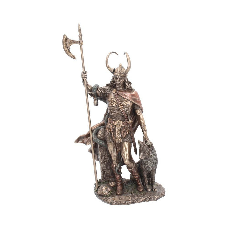 Bronzed Loki-Norse Trickster God Figurine 35cm G1990F6