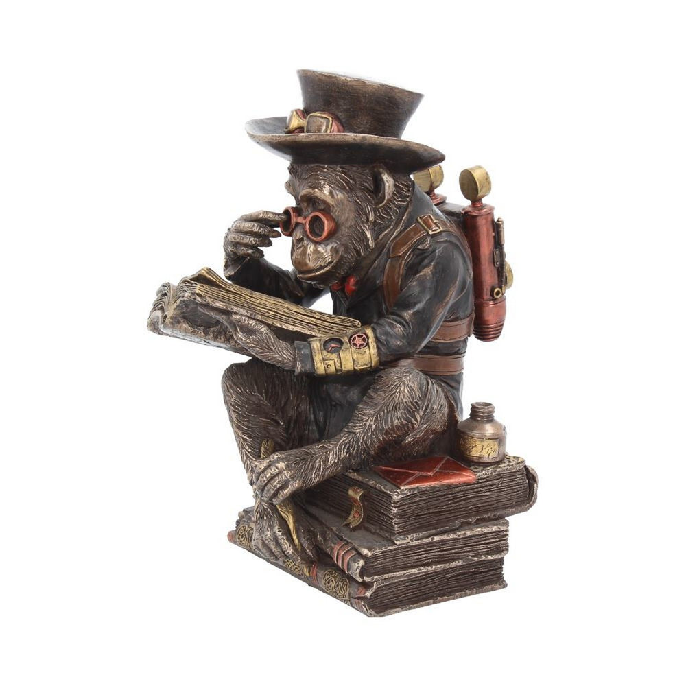 Steampunk Chimpanzee Scholar Figurine 19.5cm G1992F6