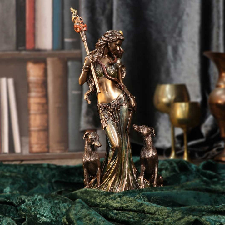 Bronze Mythological Hecate Moon Goddess Figurine 34cm G5443T1