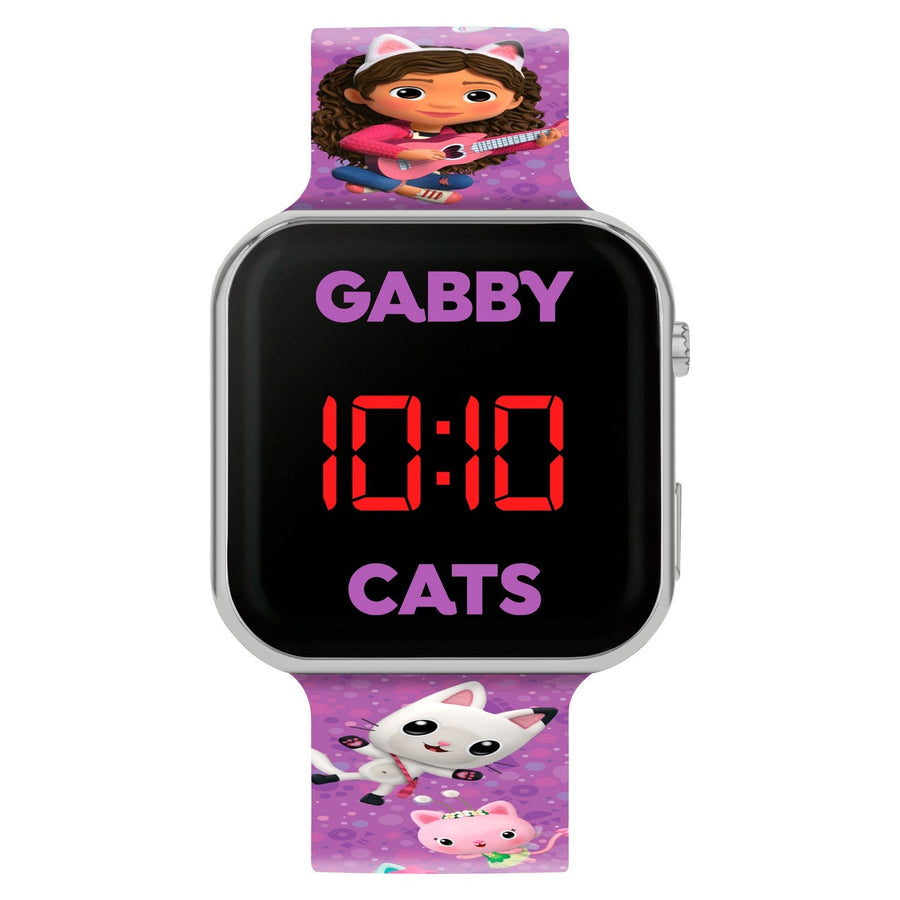 Pre School Gabbys Dollhouse Disney Gabby Printed Strap Led Pink Watch GAB4033ARG