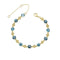 9ct Yellow Gold London Blue Topaz Swiss Blue Topaz Bracelet GB534L