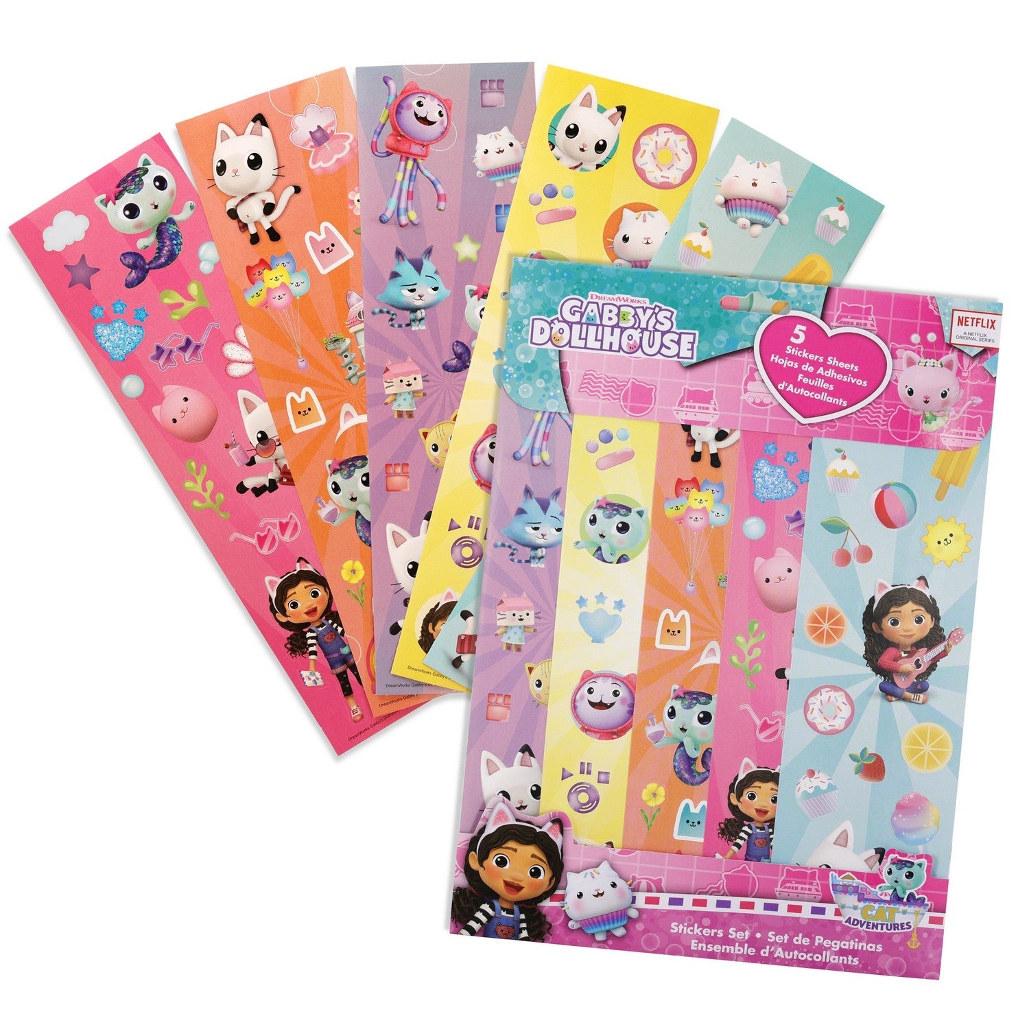 Pre School 5 Piece Stickers Gabbys Dollhouse Red Set GD00030