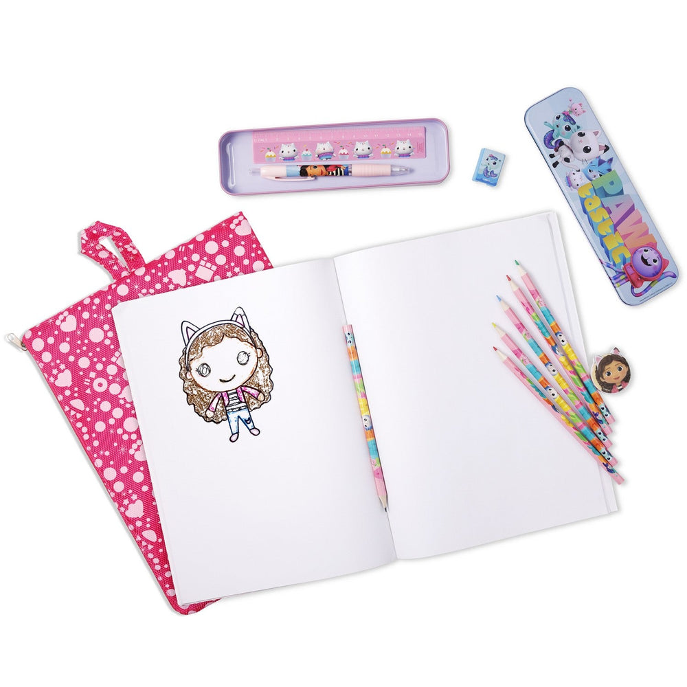 Pre School Gabbys Dollhouse 12 Piece Bumper Stationery Set In Reusable Gabby'S Bag GD00062