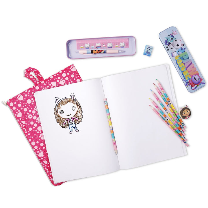 Pre School Gabbys Dollhouse 12 Piece Bumper Stationery Set In Reusable Gabby'S Bag GD00062