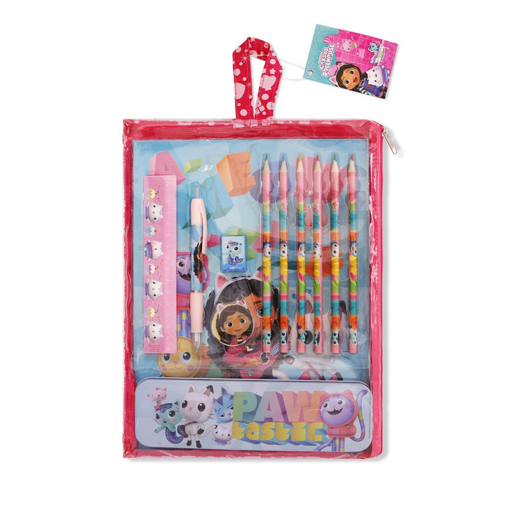 Pre School Gabbys Dollhouse 12 Piece Bumper Stationery Set In Reusable Gabby'S Bag GD00062