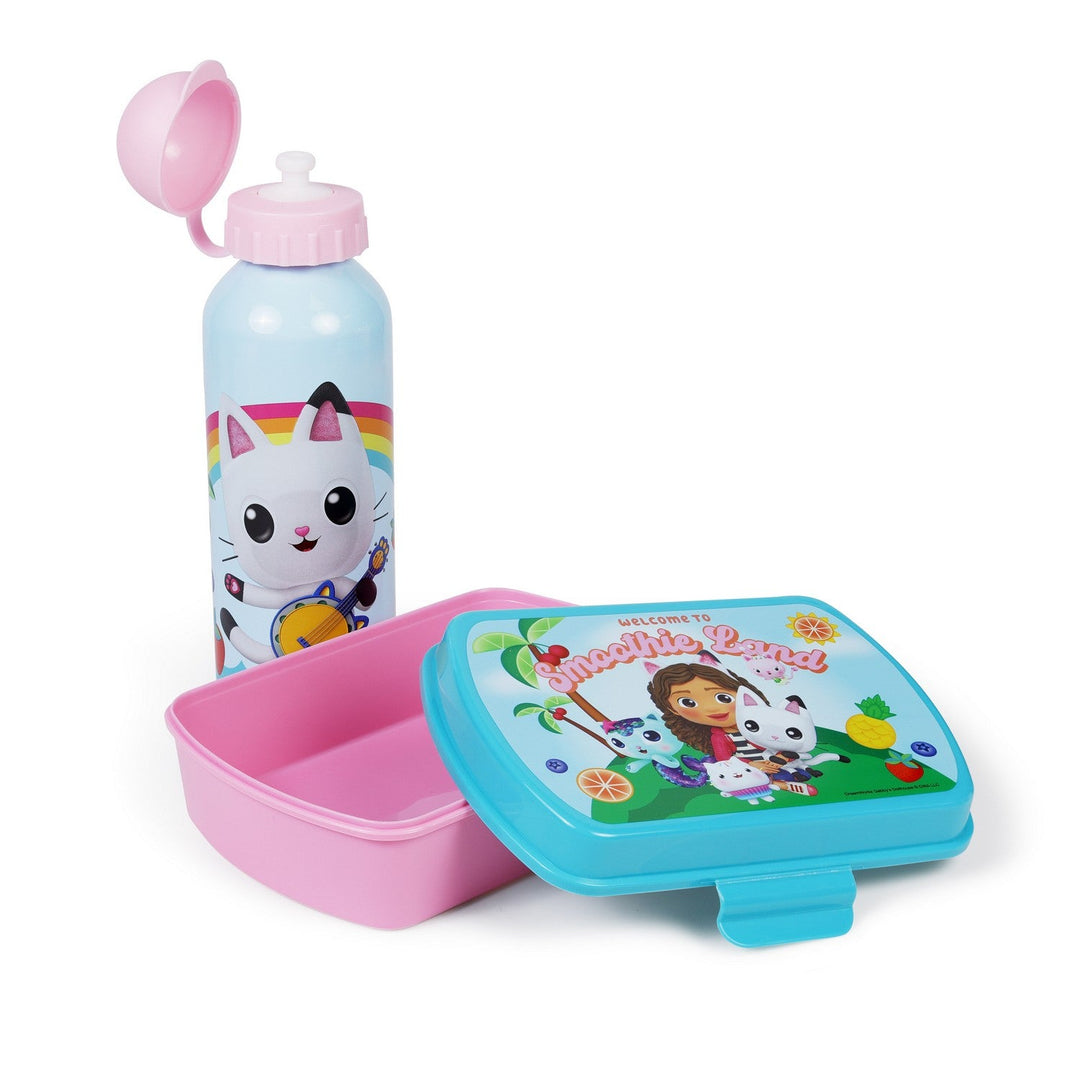 Pre School 2 Piece Lunch Box + Aluminium Canteen 500Ml Gabbys Dollhouse GD00079