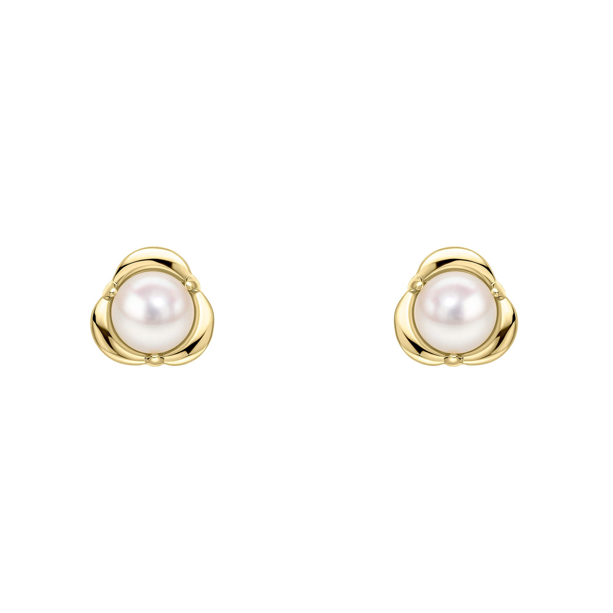 9ct Yellow Gold Pearl Earrings GE2499W