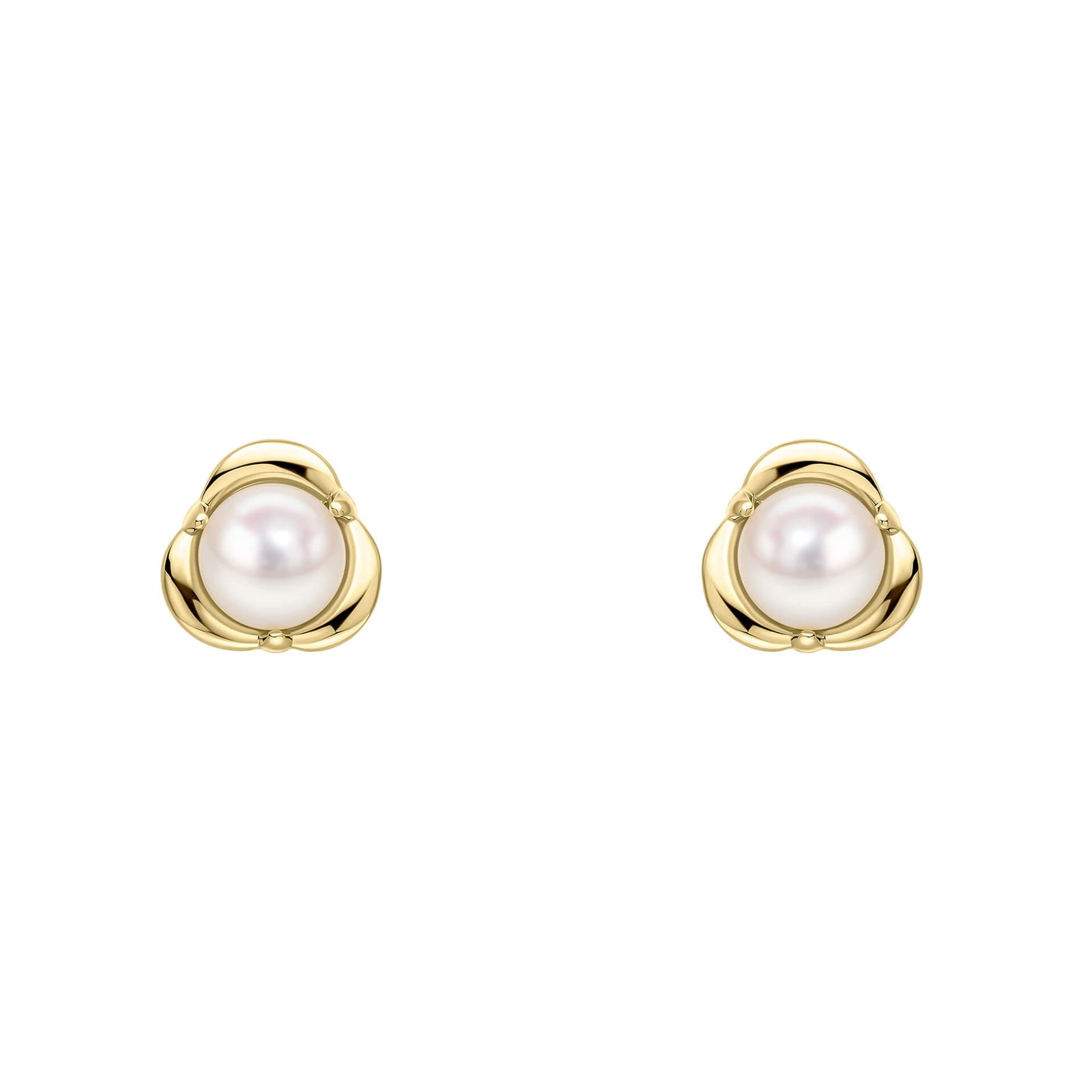 9ct Yellow Gold Pearl Earrings GE2499W