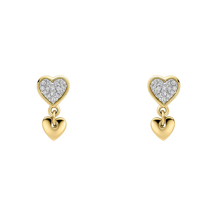 9ct Yellow Gold Diamond Earrings GE2505C