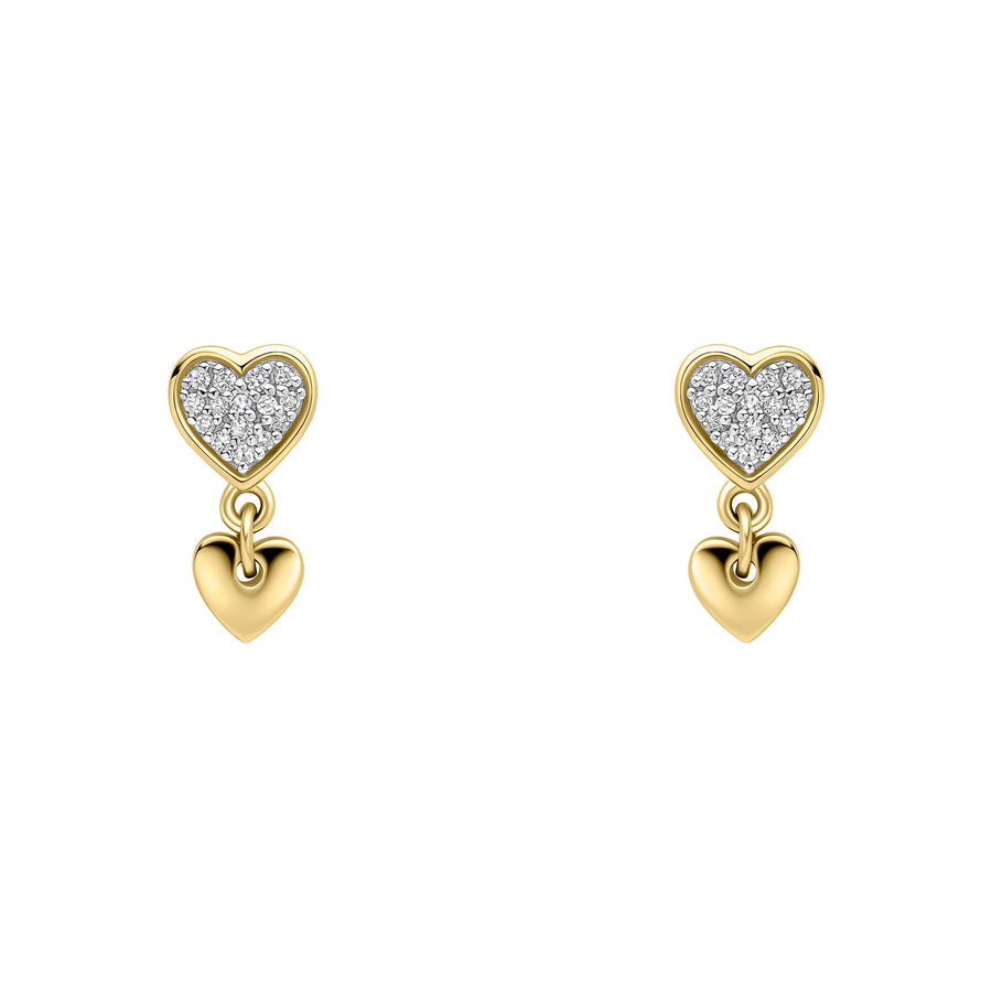 9ct Yellow Gold Diamond Earrings GE2505C