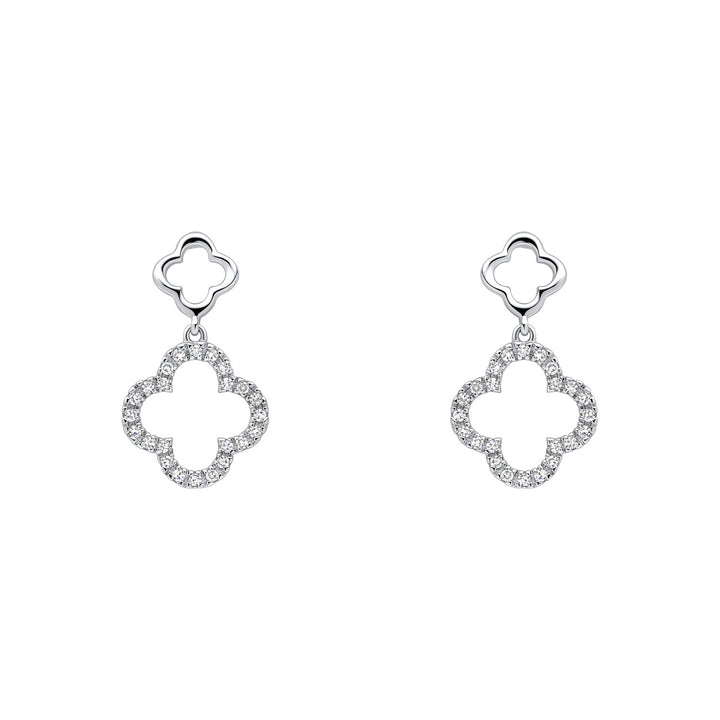 9ct White Gold Diamond Earrings GE2508C