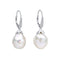 9ct White Gold Baroque Freshwater Pearl White Topaz Earrings GE2510W