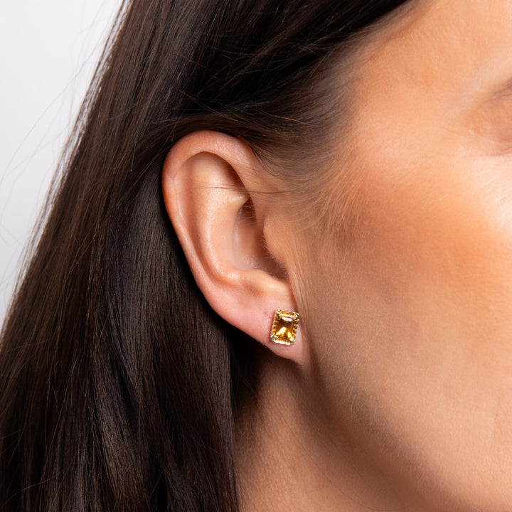 9ct Yellow Gold Citrine Earrings GE2517R