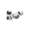 Metal Alloy Sterling Silver Plated Black Crystal Skull Detail Cufflinks GEM0126NGRMTL