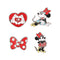 Disney Mickey & Minnie 4 Pcs Mouse Pin Red Set GH00091L.PH