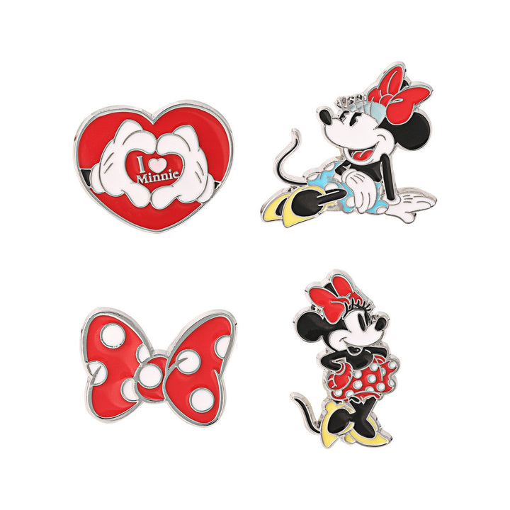 Disney Mickey & Minnie 4 Pcs Mouse Pin Red Set GH00091L.PH