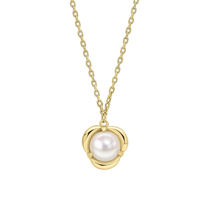 9ct Yellow Gold Pearl Necklace GN416W