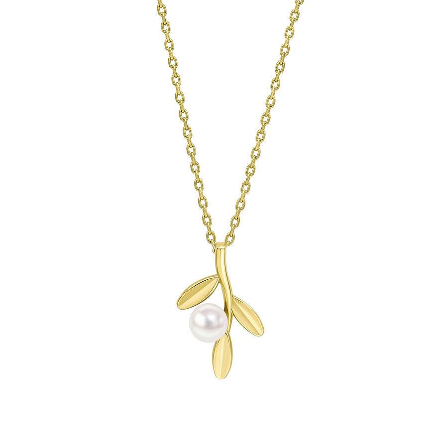 9ct Yellow Gold Pearl Necklace GN417W