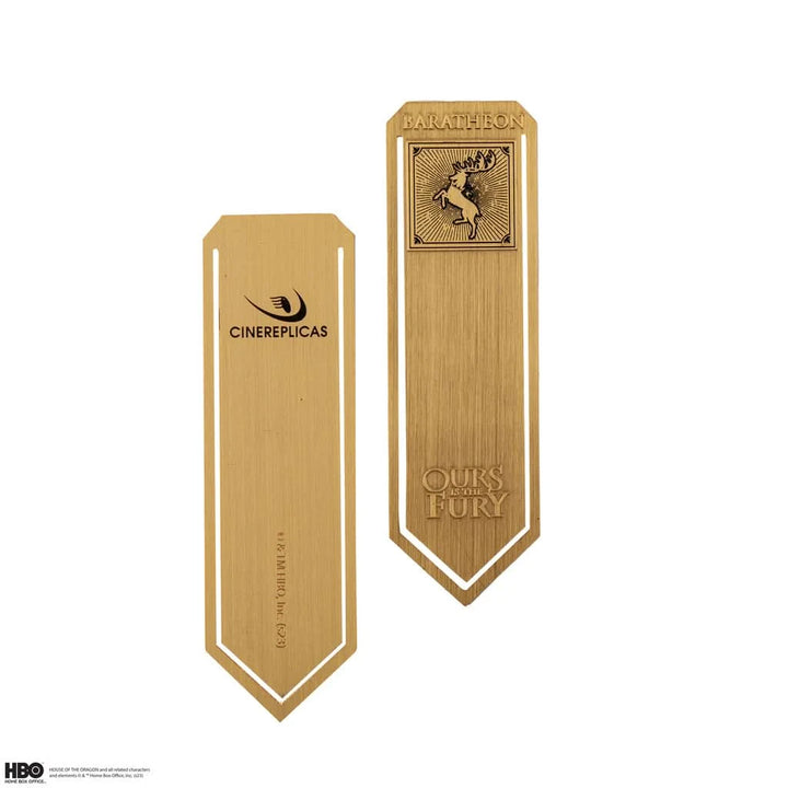 Game Of Thrones Set Of 4 Stark, Lannister, Baratheon And Targaryen Metal Bookmarks MAP5373