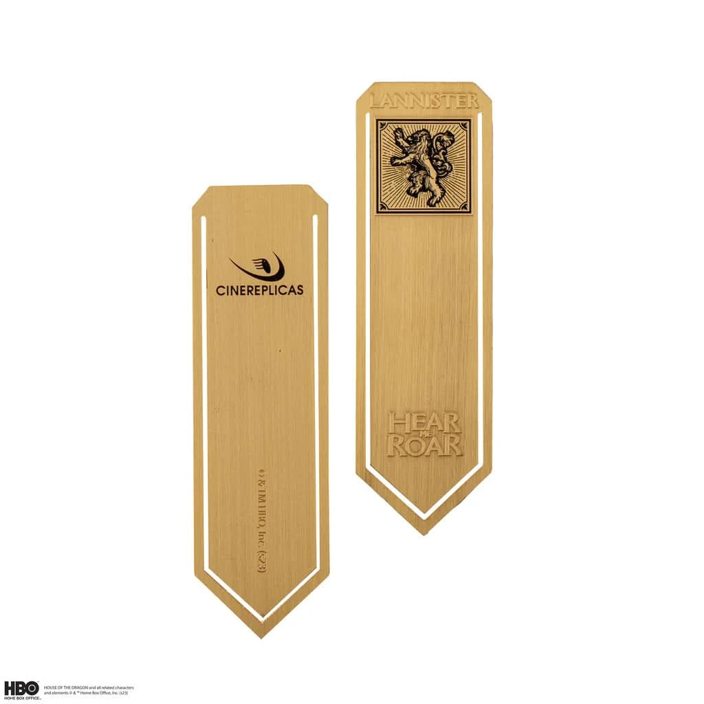 Game Of Thrones Set Of 4 Stark, Lannister, Baratheon And Targaryen Metal Bookmarks MAP5373