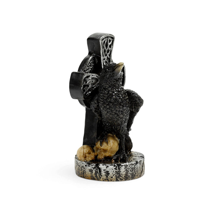Raven with Celtic Cross & Skulls GOTH66