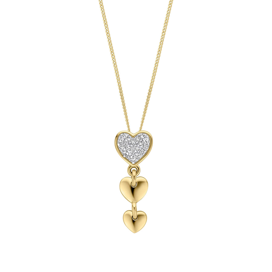9ct Yellow Gold Diamond Pendant GP2375C
