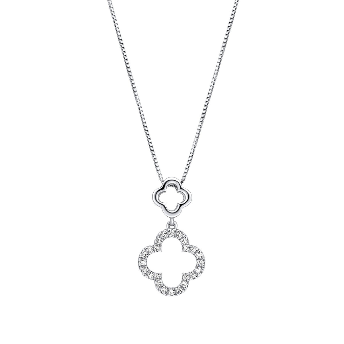 9ct White Gold Diamond Pendant GP2377C