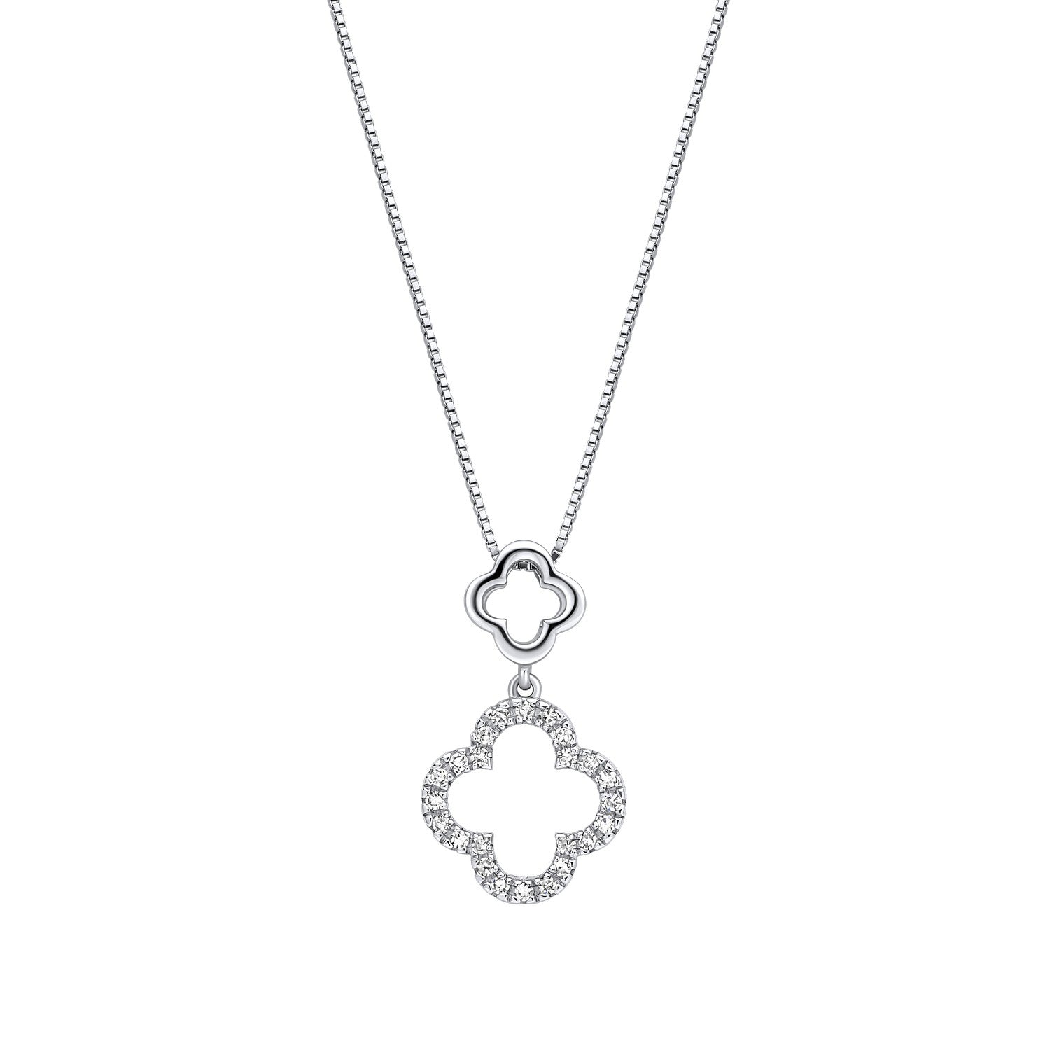 9ct White Gold Diamond Pendant GP2377C