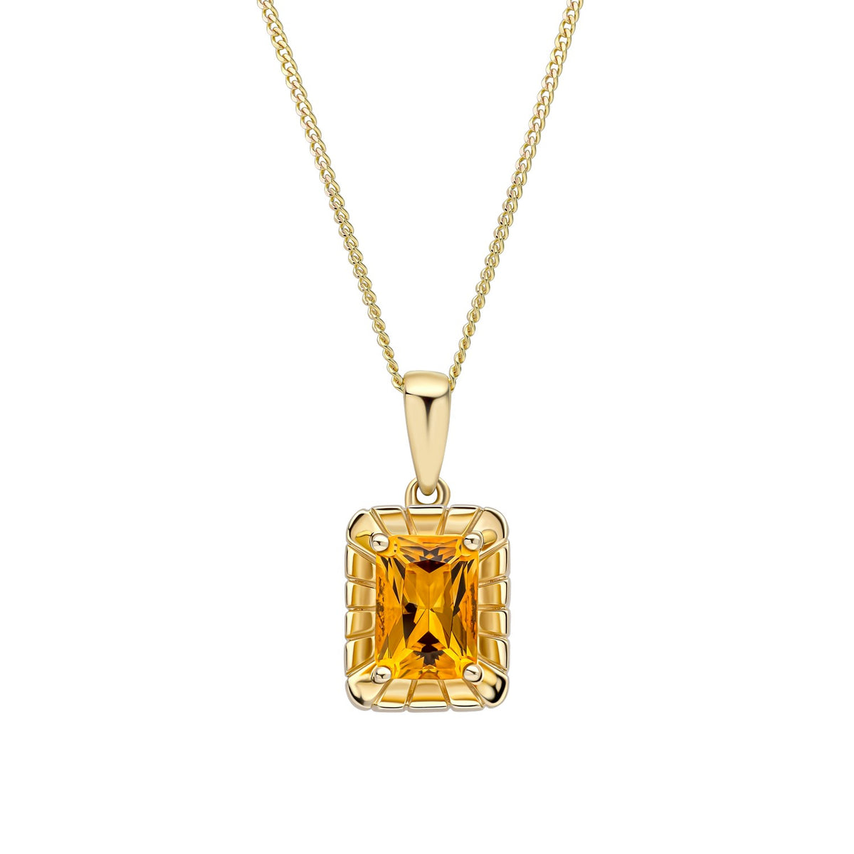 9ct Yellow Gold Citrine Pendant GP2378R