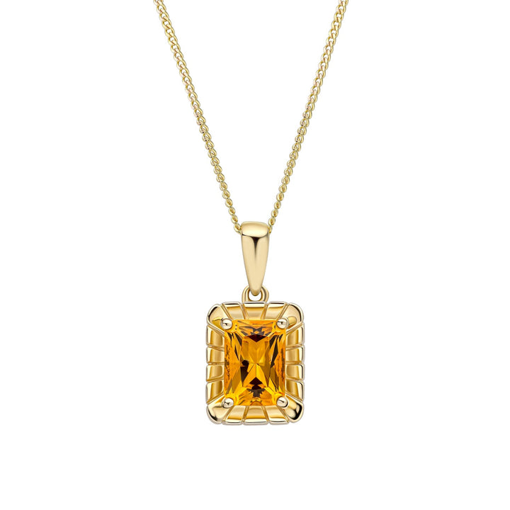 9ct Yellow Gold Citrine Pendant GP2378R
