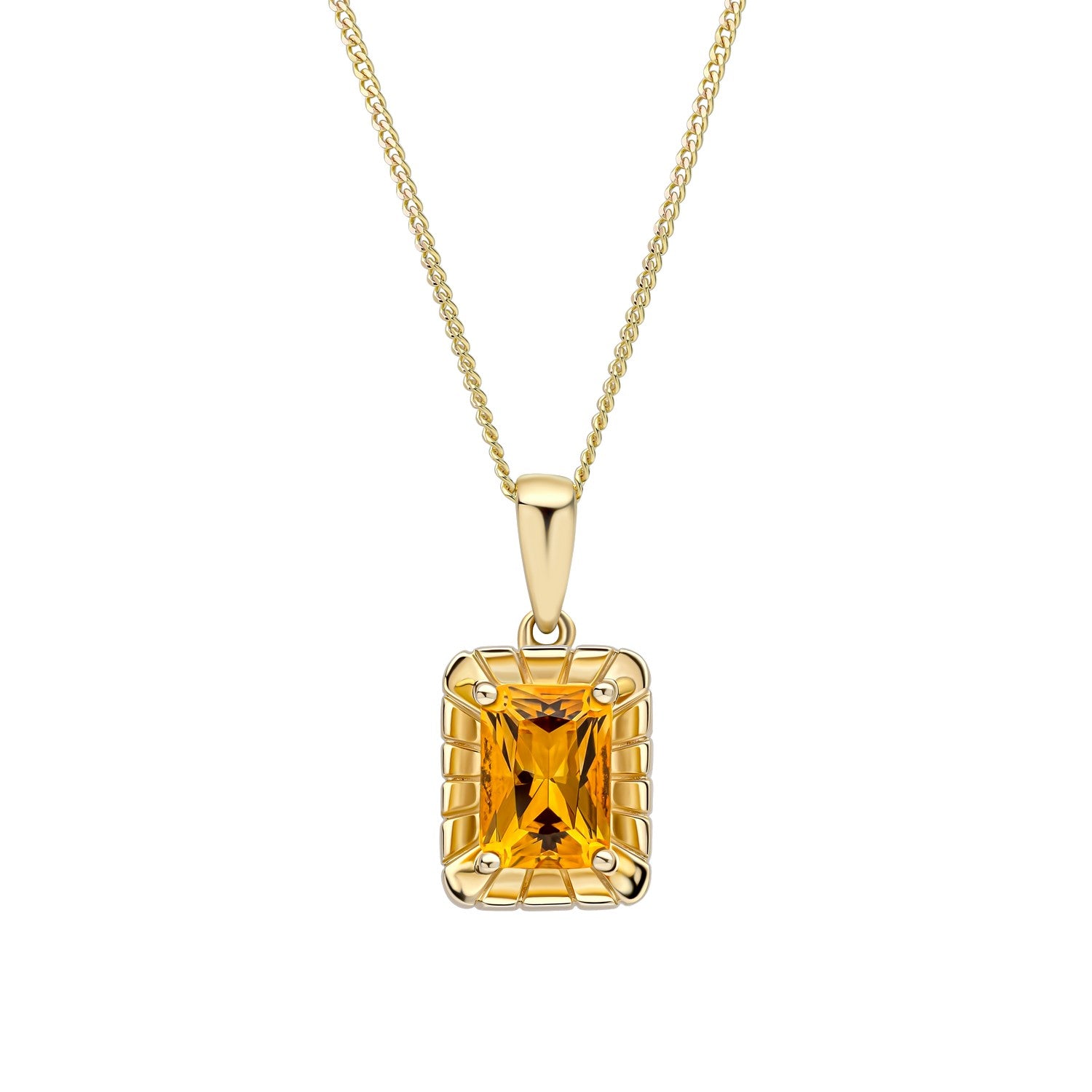 9ct Yellow Gold Citrine Pendant GP2378R