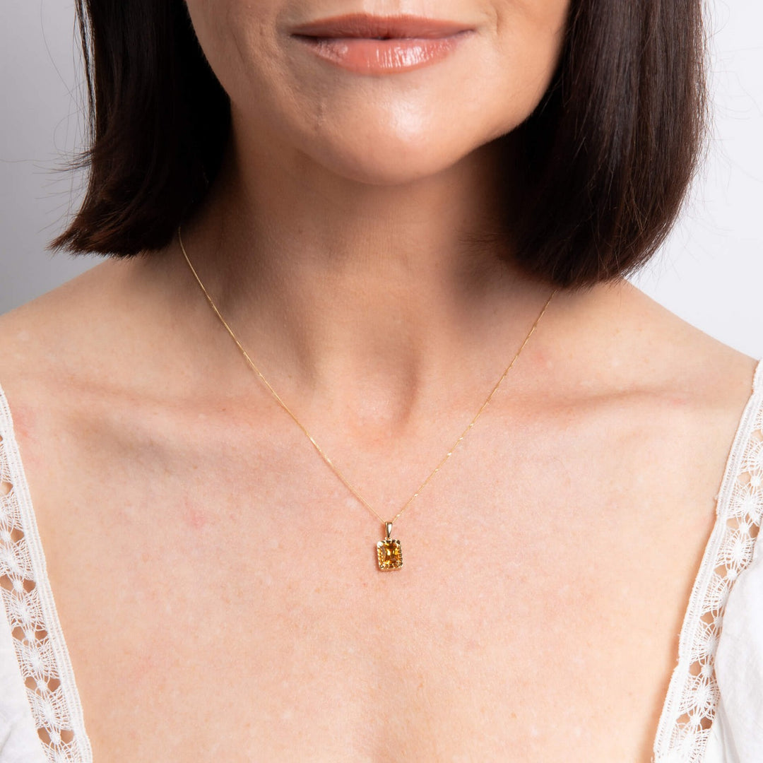 9ct Yellow Gold Citrine Pendant GP2378R