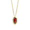 9ct Yellow Gold Red Garnet Pendant GP2381R