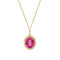 9ct Yellow Gold Pink Topaz Pendant GP2384Q