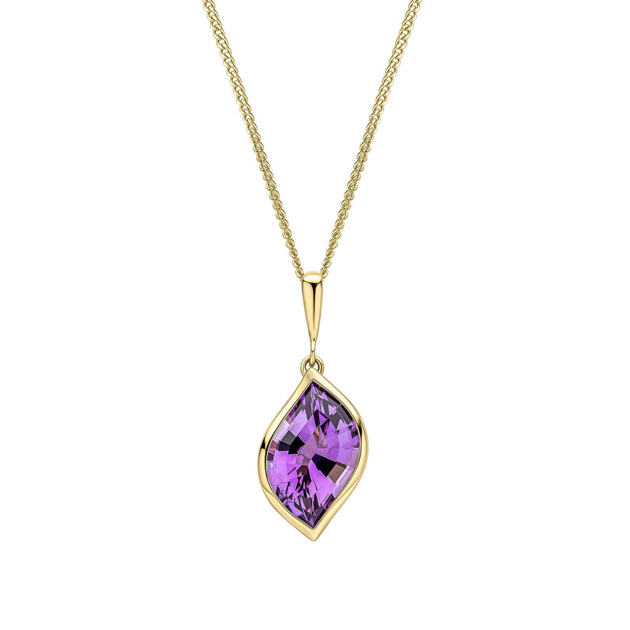 9ct Yellow Gold Amethyst Pendant GP2386M