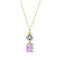 9ct Yellow Gold Green Quartz Rose De France Amethyst Pendant GP2387G