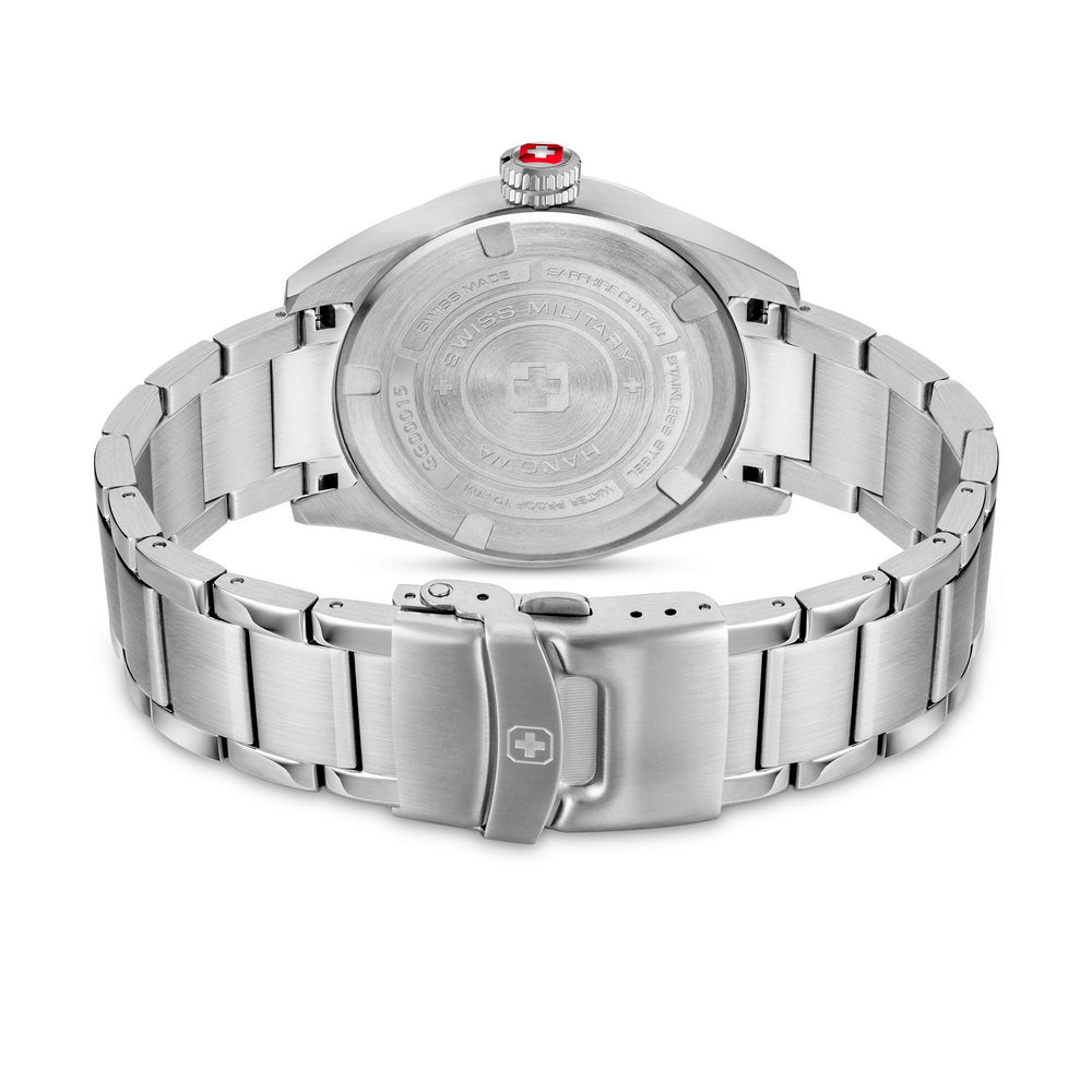 Swiss Military Greyhound Silver Black Watch SMWGG0001503