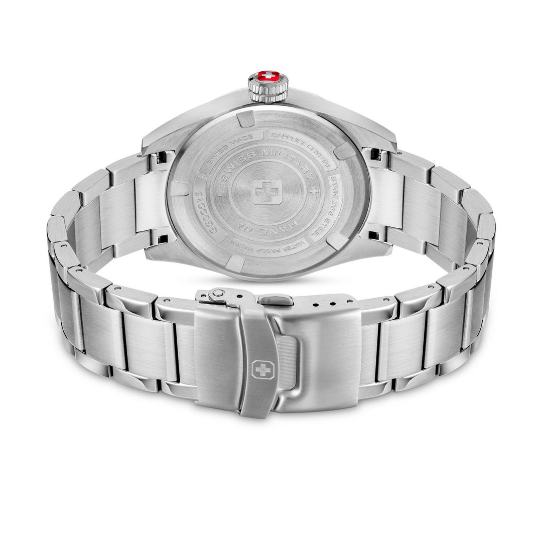 Swiss Military Greyhound Silver Black Watch SMWGG0001503