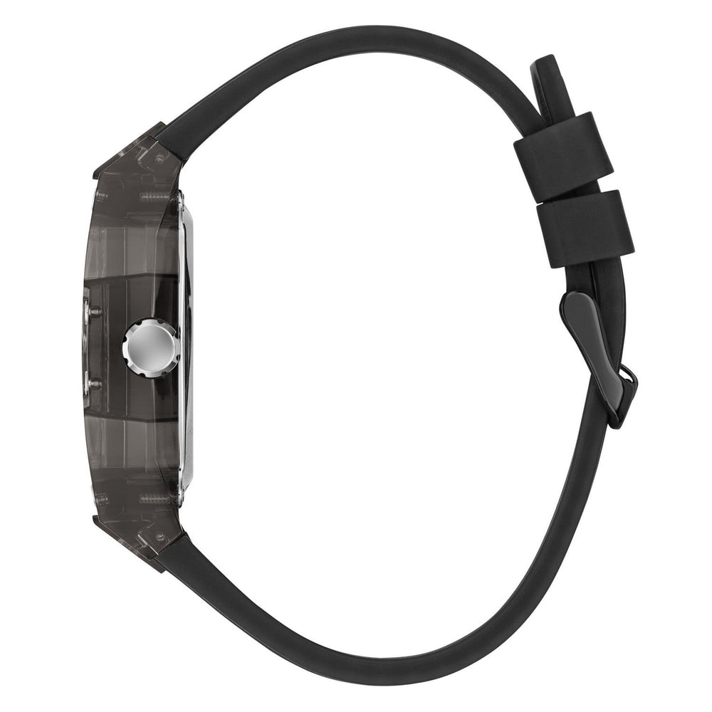 Guess Men’s Phoenix Black Dial Black Silicone Strap Watch GW0499G14