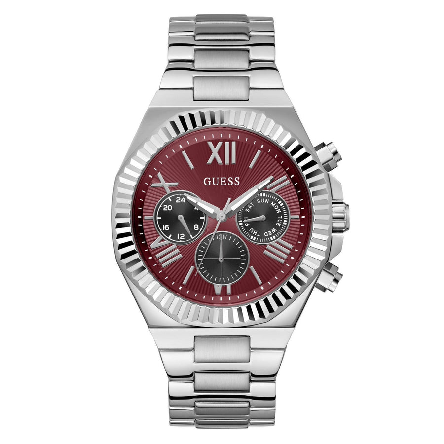 Guess Men’s Equity Red Dial Bracelet Watch GW0703G7