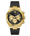 Guess Equity Men’s 44mm Black Gold Multifunction Silicone Watch GW0791G3
