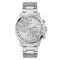 Guess Mens Walker Silver-Tone Sunray Dial Silver-Tone Stainless Steel Bracelet Watch GW0900G6