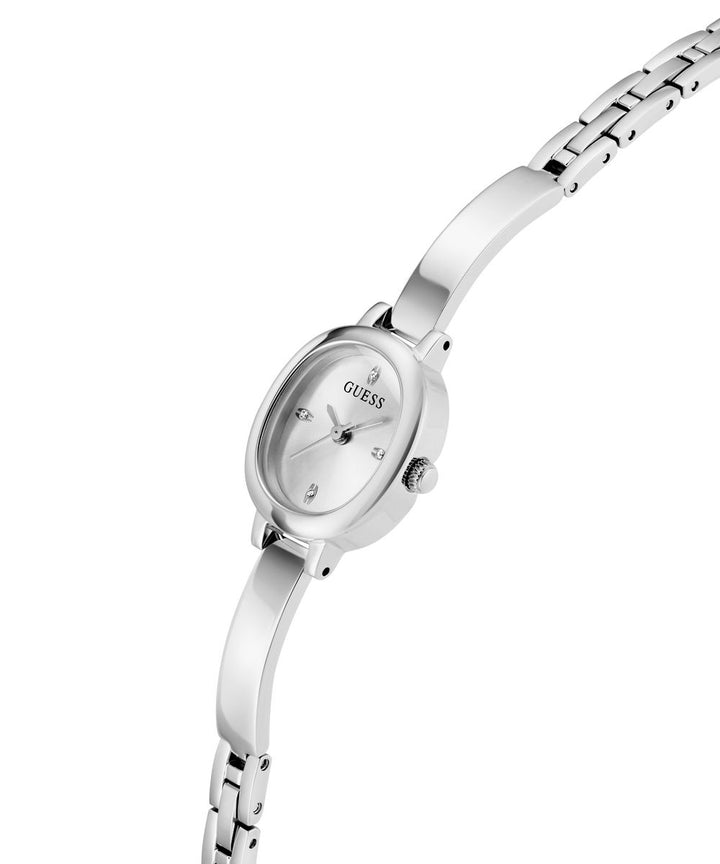 Guess Penelope Women’s Silver Tone Oval Bracelet Watch GW0924L1