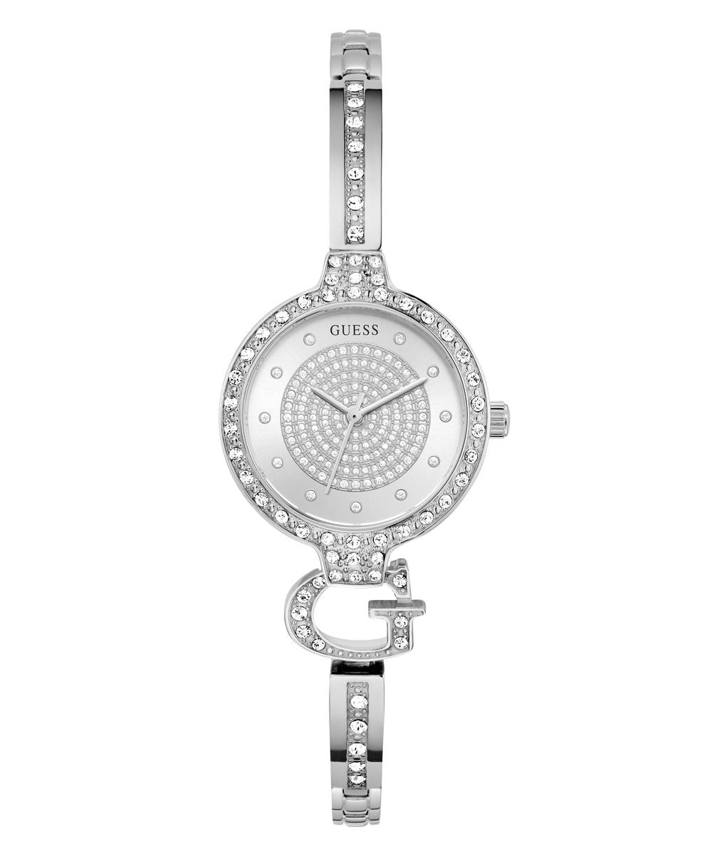 Guess Giselle Women’s 28mm Silver Tone ‘G’ Bangle Crystal Watch GW0929L1
