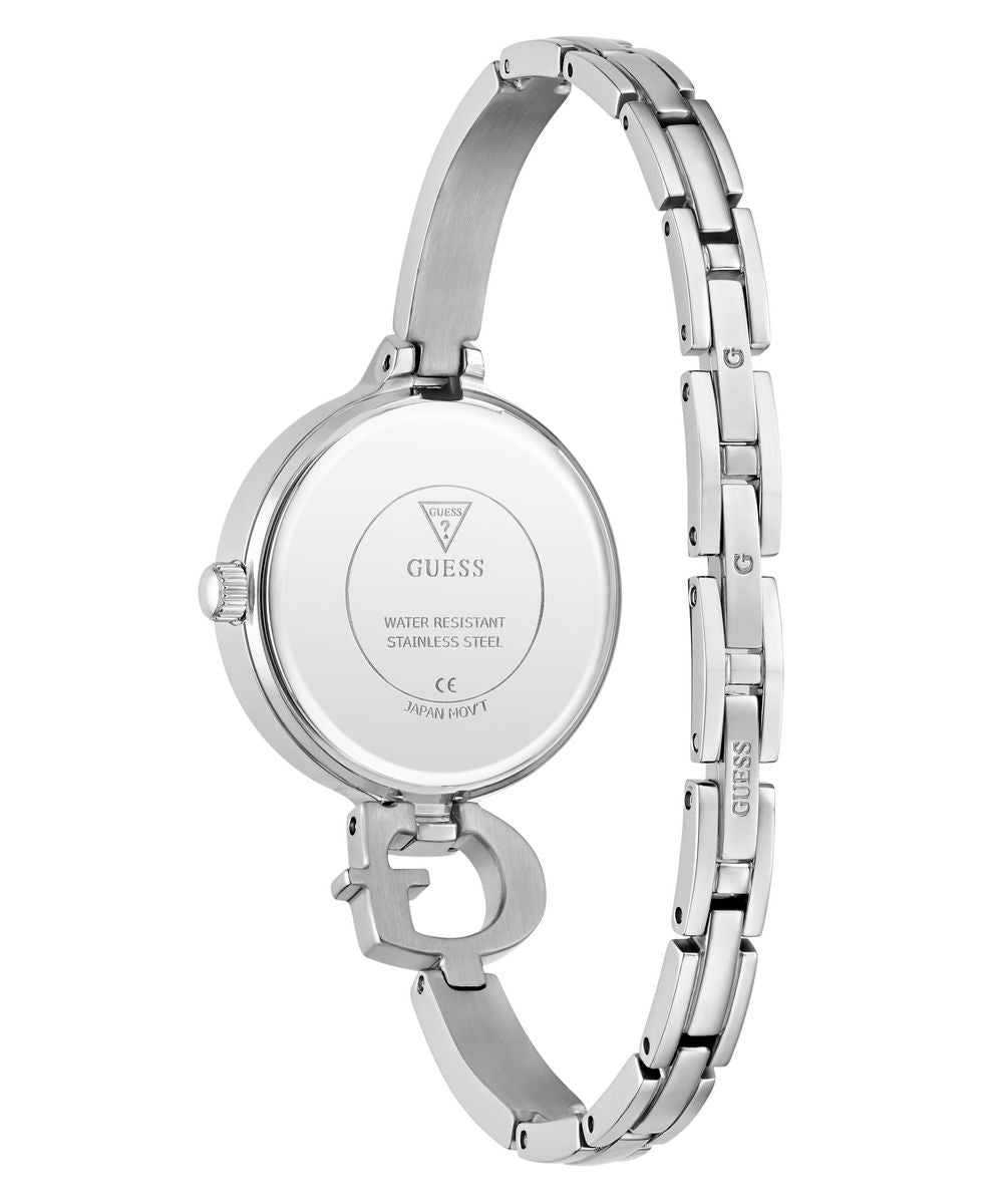 Guess Giselle Women’s 28mm Silver Tone ‘G’ Bangle Crystal Watch GW0929L1