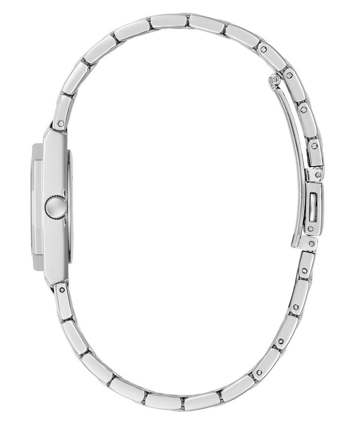 Guess Pixie Women’s 25mm Silver Tone Crystal Bezel Bracelet Watch GW0931L1