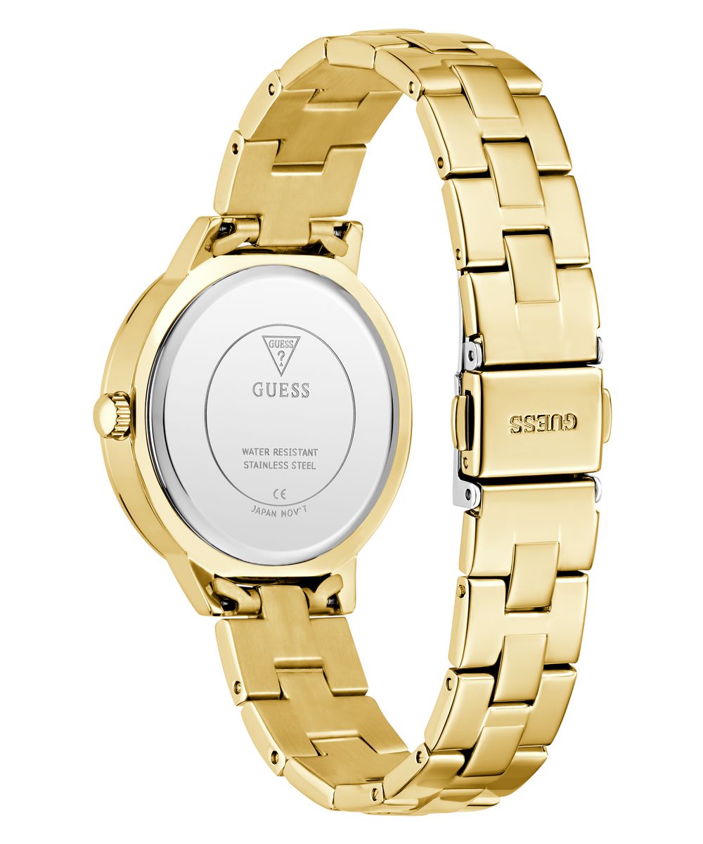 Guess Girlitude Women’s 34mm Gold Tone Crystal ‘G’ Logo Watch GW0944L2
