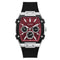 Guess Men’s Phoenix Red Dial Black Silicone Strap Watch GW0956G1