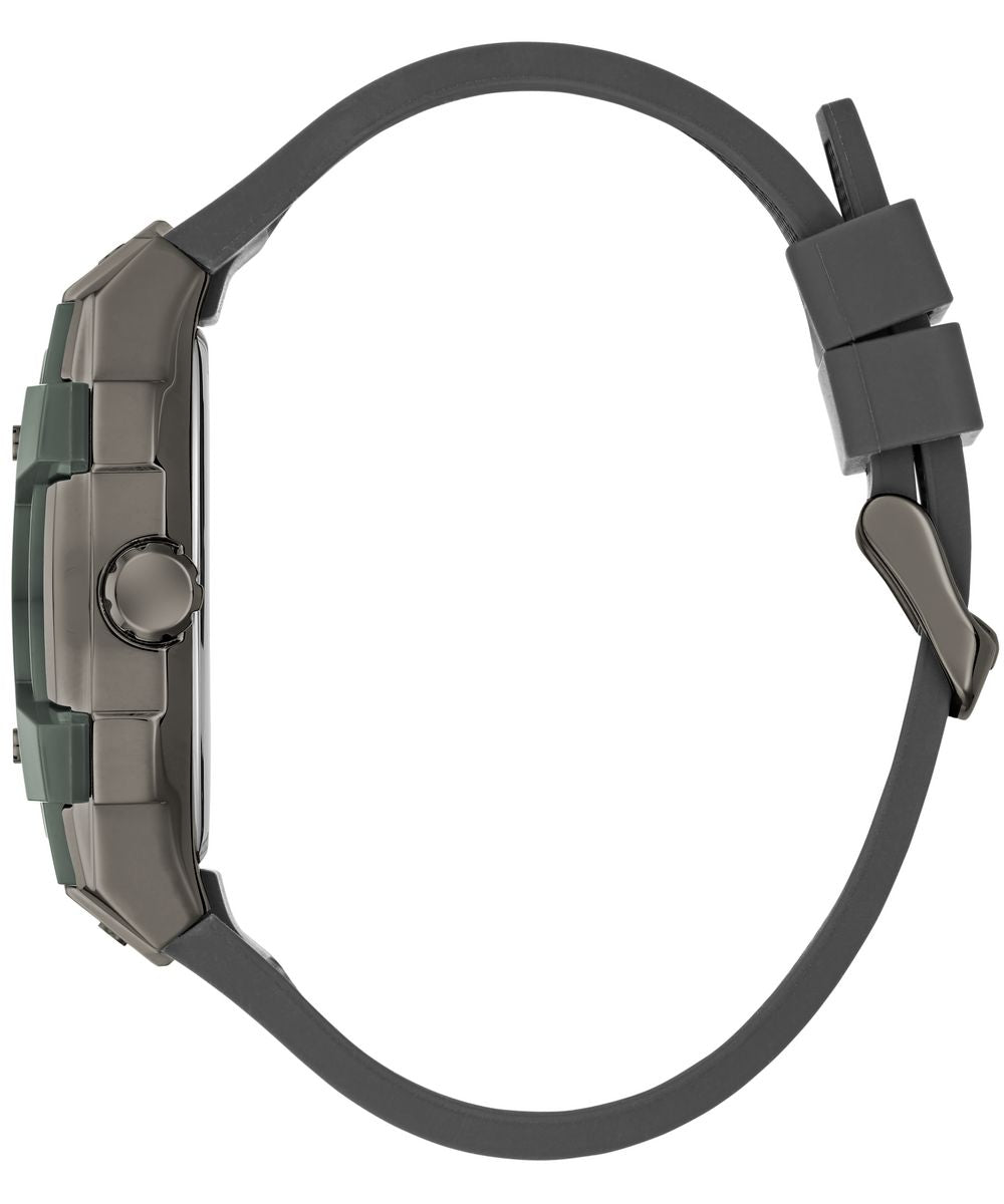 Guess Phoenix Men’s 51×44mm Gunmetal & Green Multifunction Silicone Watch GW0956G3