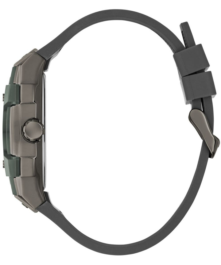 Guess Phoenix Men’s 51×44mm Gunmetal & Green Multifunction Silicone Watch GW0956G3